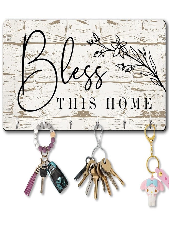 HOTHOUSE Unique Stylish Modern Wooden Key Holder for Home Decor Living Room Office with Stylish Key Organizer | Designer Wall Decor | Wall Art Decorative Items | Wall Decoration (Hanging 2) - Image 1